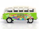 Volkswagen VW T1 Samba Bus Hippie Line Flower Power hellgrün / weiß 1:24 Maisto