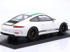 Porsche 911 (991) R Année de construction 2016 blanc / vert 1:12 Schuco