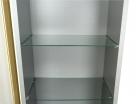 Exhibition and collector's display for model cars including 7 glass shelves maple / silver 1.60 m high