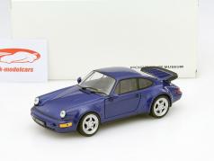Porsche 911 (964) Turbo Year 1990 blue 1:24 Welly