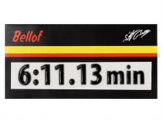 Stefan Bellof 3D autocollant record du tour 6:11.13 min noir 120 x 25 mm
