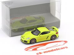Porsche Cayman GT4 año de construcción 2016 verde 1:87 Minichamps