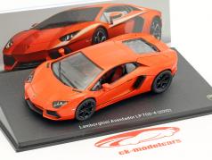 Lamborghini Aventador LP 700-4 año de construcción 2010 naranja 1:43 Leo Models