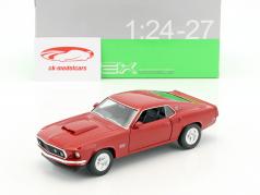 Ford Mustang Boss 429 année de construction 1970 sombre rouge 1:24 Welly