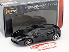 Ferrari 488 GTB zwart 1:43 Bburago