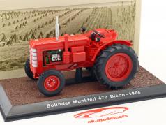 Bolinder Munktell 470 Bison tractor Bouwjaar 1964 rood 1:32 Atlas