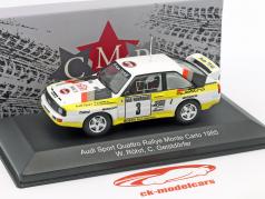 Audi Sport Quattro #3 segundo Rallye Monte Carlo 1985 Röhrl, Geistdörfer 1:43 CMR