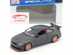 BMW M4 GTS chato preto com laranja Jantes 1:24 Maisto