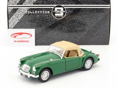 MGA MKI Twin Cam lukket softtop Opførselsår 1959 grøn / beige 1:18 Triple9