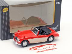Austin Healey Convertible Open Top red / cream white 1:43 Cararama