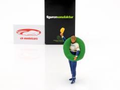 Stefan Bellof ドライバ フィギュア とともに 勝者 花輪 1:18 FigurenManufaktur