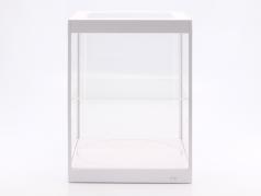 Einzelvitrine mit LED-Beleuchtung und Drehteller für Modellautos im Maßstab 1:18 weiß Triple9