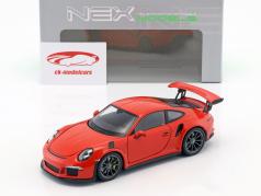 Porsche 911 (991) GT3 RS año de construcción 2016 naranja 1:24 Welly