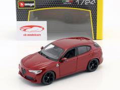 Alfa Romeo Stelvio Ano de construção 2017 vermelho 1:24 Bburago