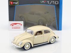 Volkswagen VW Käfer Beetle creme weiß Baujahr 1955 1:18 Bburago