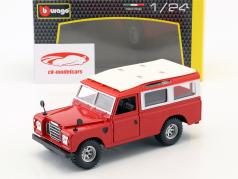 Land Rover Series II red / hvid 1:24 Bburago