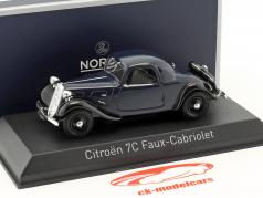 Citroen 7C Faux Cabriolet anno di costruzione 1934 blu scuro 1:43 Norev