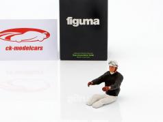sentado corredor figura con negro suéter 1:18 FigurenManufaktur