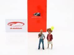 Figure Set 2 children with balloon and ball 1:18 LeMansMiniatures