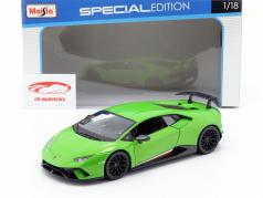 Lamborghini Huracan Performante année de construction 2017 vert métallique 1:18 Maisto