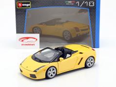 Lamborghini Gallardo Spyder giallo metallico 1:18 Bburago