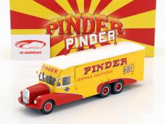 Bernard 28 Elektrisk lastbil Pinder cirkus Opførselsår 1951 gul / rød 1:43 Direkt Collections