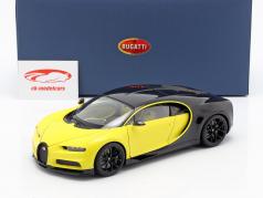 Bugatti Chiron anno di costruzione 2017 giallo / nero 1:18 AUTOart
