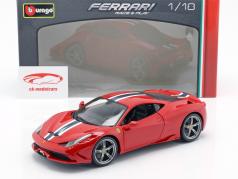 Ferrari 458 Speciale rosso / Bianco / blu 1:18 Bburago