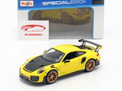 Porsche 911 (991 II) GT2 RS ano de construção 2018 amarelo / preto 1:24 Maisto