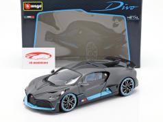 Bugatti Divo year 2018 mat grey / light blue 1:18 Bburago
