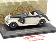 Alvis 4.3 ltr Drophead Convertible year 1938 white / black 1:43 Ixo