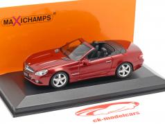 Mercedes-Benz SL-klasse (R230) Opførselsår 2008 rød metallisk 1:43 Minichamps