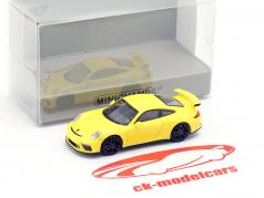 Porsche 911 GT3 ano de construção 2017 amarelo 1:87 Minichamps