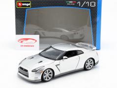 Nissan GT-R Año 2009 plata 1:18 Bburago
