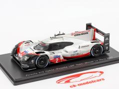Porsche 919 Hybrid #2 vincitore 24h LeMans 2017 Bernhard, Hartley, Bamber 1:43 Spark