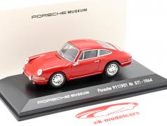 Porsche 911 (901 Nr. 57) Année de construction 1964 rouge 1:43 Welly