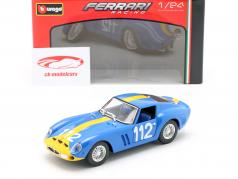 Ferrari 250 GTO #112 blå / gul 1:24 Bburago