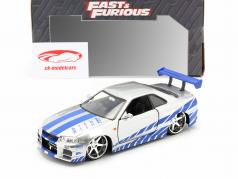 Brian's Nissan Skyline GT-R (R34) Filme 2 Fast 2 Furious 2003 1:24 Jada Toys