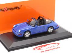 Porsche 911 (964) Carrera 2 Targa 1991 blauw 1:43 Minichamps