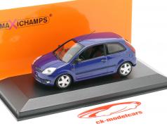 Ford Fiesta Année de construction 2002 bleu métallique 1:43 Minichamps