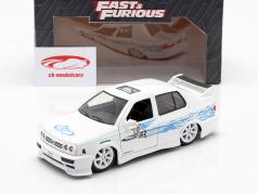 Jesse's Volkswagen VW Jetta A3 de o filme Fast & Furious 2001 branco / azul 1:24 Jada Toys