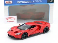 Ford GT jaar 2017 rood 1:18 Maisto