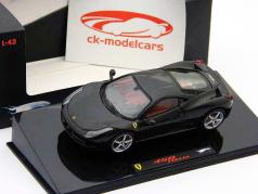 エリートフェラーリ458ブラック/ブラック1時43 HOTWHEELS