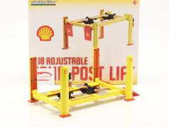 Ajustable Quatre postes ascenseur Shell Jaune / rouge 1:18 Greenlight
