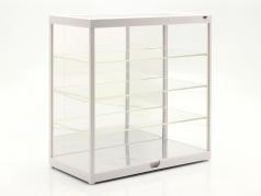 Einzelvitrine mit LED-Beleuchtung und Spiegel für 1:18 / 1:24 weiß Triple9
