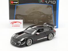 Porsche 911 (997) GT3 RS 4.0 Año 2011 negro / plata 1:18 Bburago