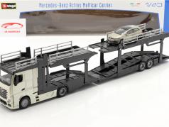 Mercedes-Benz Actros 车转运 同 VW Polo GTI 黄金 / 黑 / 灰色 金属的 1:43 Bburago