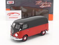 Volkswagen VW Type 2 furgoneta rojo / negro 1:24 MotorMax