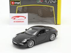 Porsche 911 (991) Carrera S Ano de construção 2013 Preto 1:24 Bburago