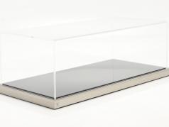 高品質 アクリル ショーケース Dieppe と アクリル/メタルベース 黒 / 銀 1:12 Atlantic